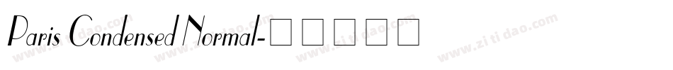 Paris Condensed Normal字体转换